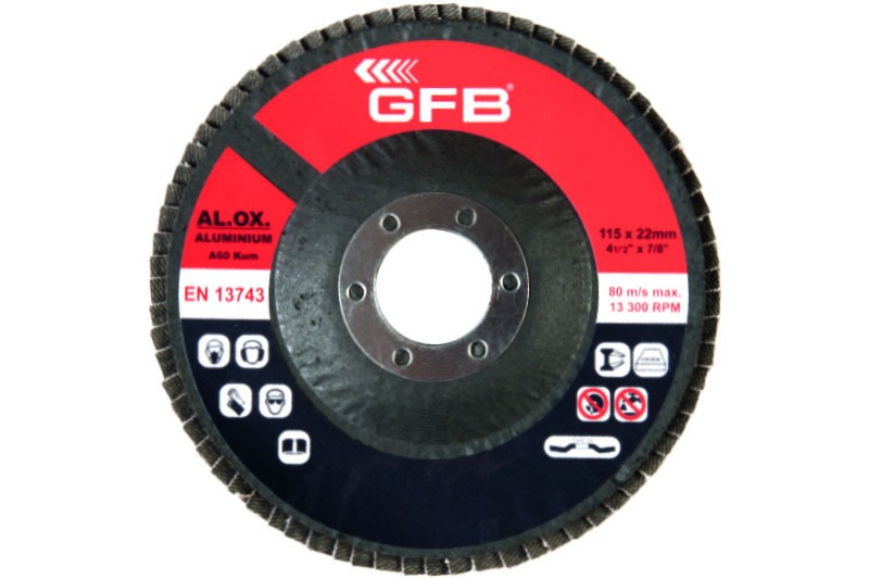 GFB ALÜMFLAP DİSK ZIMPARA 115x40 KUM-KIRMIZI